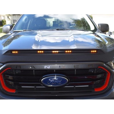 Дефлектор капота AVS Led Ford Ranger USA 2019+ 