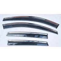 Дефлектори вікон з хром молдингом Ford Kuga Escape 2020+ Дефлектори вікон з хром молдингом Ford Kuga Escape 2020+