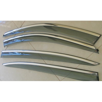 Дефлектори вікон з хром молдингом BMW 5 F10 Дефлектори вікон з хром молдингом BMW 5 F10