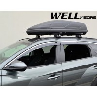 Дефлектори вікон з хром молдингом Hyundai Tucson 2021+ Wellvisors