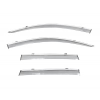 Дефлектори вікон з хром молдингом Toyota Corolla Cross Wellvisors Дефлектори вікон з хром молдингом Toyota Corolla Cross Wellvisors