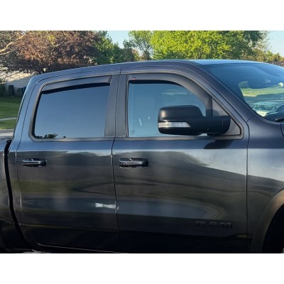 Дефлектори вікон EGR Dodge Ram RHO темні матові