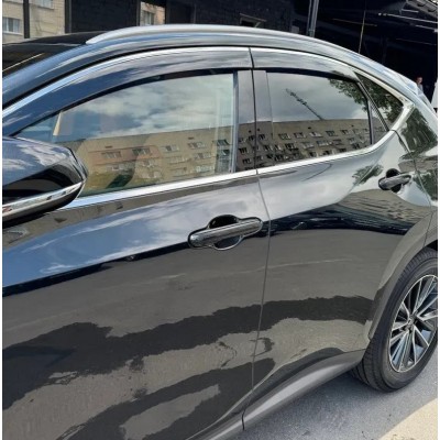 Дефлектори вікон з хром молдингом Lexus NX 2022+ Wellvisors