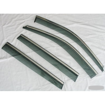 Дефлектори вікон з хром молдингом Jeep Compass 2017+ Дефлектори вікон з хром молдингом Jeep Compass 2017+