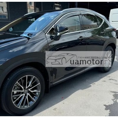 Дефлектори вікон з хром молдингом Lexus NX 2022+ Wellvisors