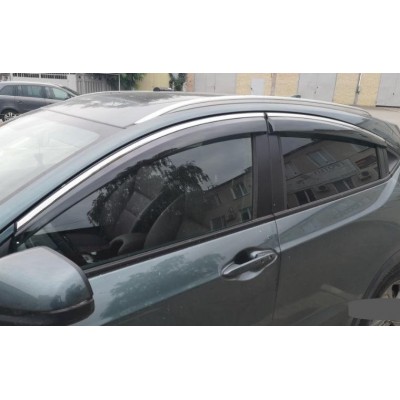 Дефлектори вікон з хром молдингом Honda M-NV Дефлектори вікон з хром молдингом Honda M-NV