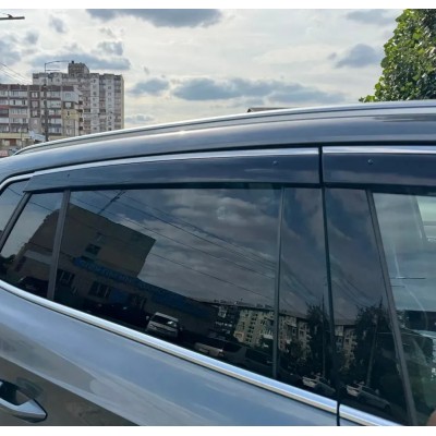 Дефлектори вікон з хром молдингом VW ID.4 Wellvisors Дефлектори вікон з хром молдингом VW ID.4 Wellvisors