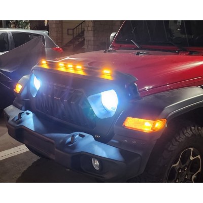 Дефлектор капота AVS Led Jeep Gladiator 