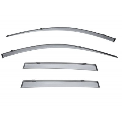 Дефлектори вікон з молдингом Subaru Forester 2019+ Wellvisors Дефлектори вікон з молдингом Subaru Forester 2019+ Wellvisors