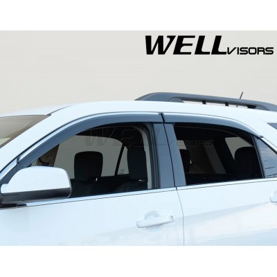 Дефлектори вікон з хром молдингом Chevrolet Equinox 2010-2017 Wellvisors