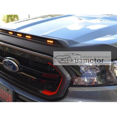 Дефлектор капота AVS Led Ford Ranger USA 2019+ 