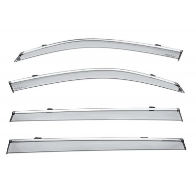 Дефлектори вікон з хром молдингом VW Atlas Wellvisors Дефлектори вікон з хром молдингом VW Atlas Wellvisors