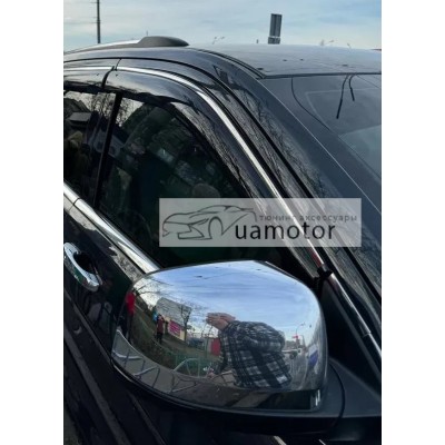 Дефлектори вікон з хром молдингом Jeep Grand Cherokee 2010+ Wellvisors