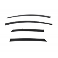 Дефлектори вікон з хром молдингом Toyota bZ4X Wellvisors