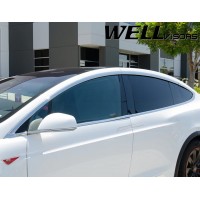 Дефлектори вікон хром Tesla Model X 2016-2021 WellVisors Дефлектори вікон хром Tesla Model X 2016-2021 WellVisors