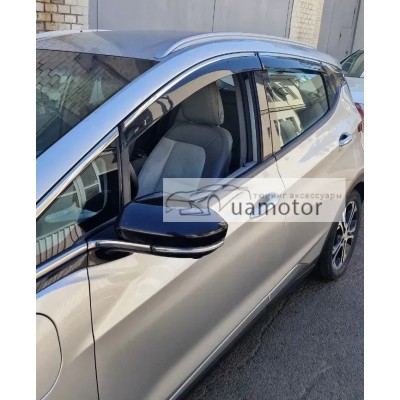 Дефлектори вікон з хром молдингом Chevrolet Bolt 2017-2021 Wellvisors