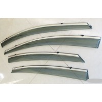 Дефлектори вікон з хром молдингом Hyundai Elantra MD Дефлектори вікон з хром молдингом Hyundai Elantra MD