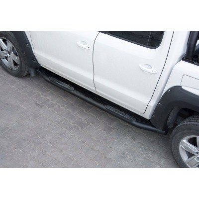 Пороги Amazon чорні Toyota Hilux 2015+