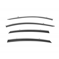 Дефлектори вікон з хром молдингом Nissan Ariya Wellvisors Дефлектори вікон з хром молдингом Nissan Ariya Wellvisors