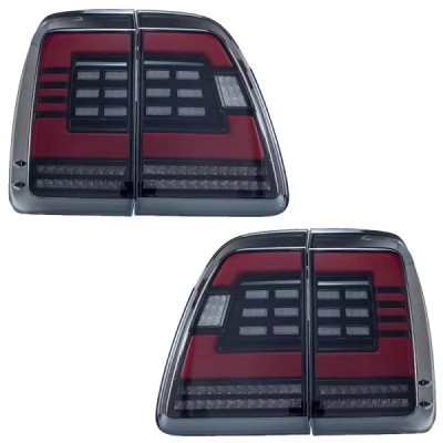 Задні Led ліхтарі чорні Toyota Land Cruiser 100