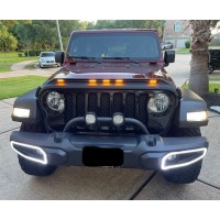 Дефлектор капота AVS Led Jeep Wrangler 2018+ Дефлектор капота AVS Led Jeep Wrangler 2018+