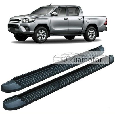 Пороги оригінальний дизайн Toyota Hilux 2015+