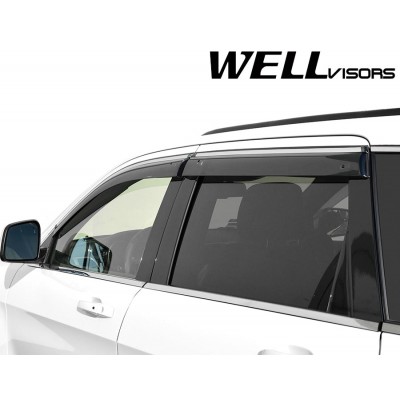 Дефлектори вікон з хром молдингом Jeep Grand Cherokee 2010+ Wellvisors Дефлектори вікон з хром молдингом Jeep Grand Cherokee 2010+ Wellvisors