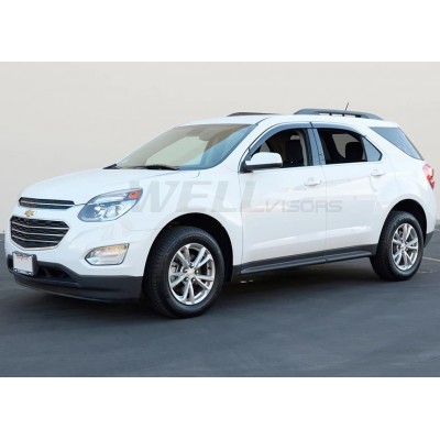 Дефлектори вікон з хром молдингом Chevrolet Equinox 2010-2017 Wellvisors Дефлектори вікон з хром молдингом Chevrolet Equinox 2010-2017 Wellvisors