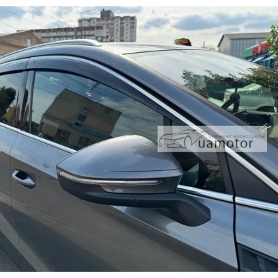 Дефлектори вікон з хром молдингом VW ID.4 Wellvisors