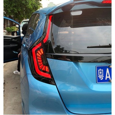 Задні Led ліхтарі чорні Honda Jazz Fit 2014+ Задні Led ліхтарі чорні Honda Jazz Fit 2014+