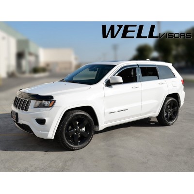 Дефлектори вікон з хром молдингом Jeep Grand Cherokee 2010+ Wellvisors Дефлектори вікон з хром молдингом Jeep Grand Cherokee 2010+ Wellvisors