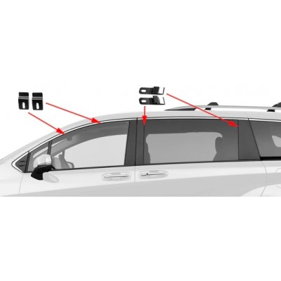 Дефлектори вікон з хром молдингом Toyota Sienna 2021+ Wellvisors