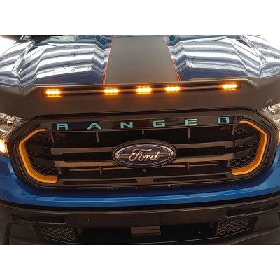 Дефлектор капота AVS Led Ford Ranger USA 2019+ 