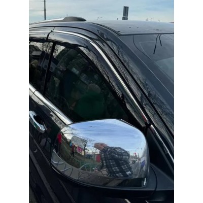 Дефлектори вікон з хром молдингом Jeep Grand Cherokee 2010+ Wellvisors Дефлектори вікон з хром молдингом Jeep Grand Cherokee 2010+ Wellvisors