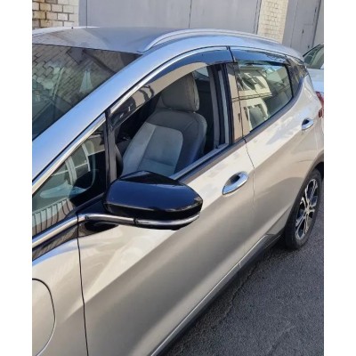 Дефлектори вікон з хром молдингом Chevrolet Bolt 2017-2021 Wellvisors Дефлектори вікон з хром молдингом Chevrolet Bolt 2017-2021 Wellvisors