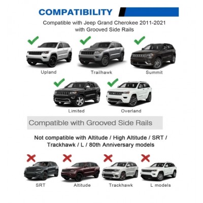 Перемички на рейлінги Jeep Grand Cherokee 2010+