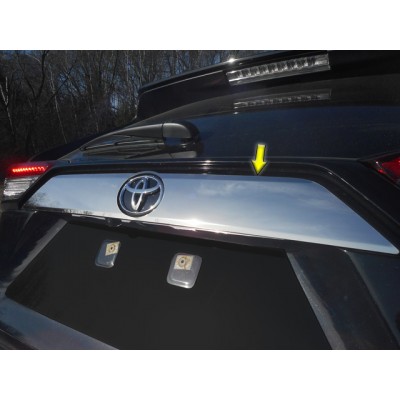 Хром накладка на кришку багажника Toyota Rav4 2019+ широка