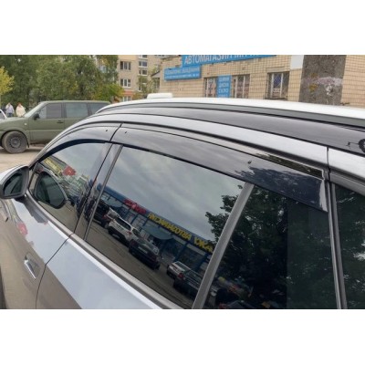 Дефлектори вікон з молдингом VW ID.4 Wellvisors Дефлектори вікон з молдингом VW ID.4 Wellvisors