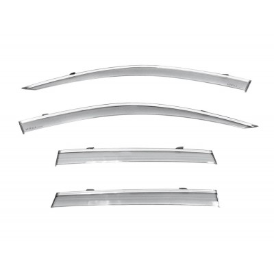 Дефлектори вікон з хром молдингом Toyota Corolla Cross Wellvisors Дефлектори вікон з хром молдингом Toyota Corolla Cross Wellvisors