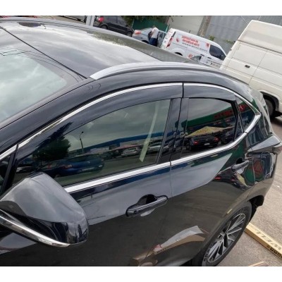 Дефлектори вікон з хром молдингом Lexus NX 2022+ Wellvisors