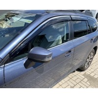Дефлектори вікон з хром молдингом Subaru Outback 2015+ Wellvisors Дефлектори вікон з хром молдингом Subaru Outback 2015+ Wellvisors