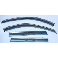 Дефлектори вікон з хром молдингом Nissan X-Trail T33 2021+ Дефлектори вікон з хром молдингом Nissan X-Trail T33 2021+