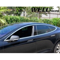 Дефлектори вікон хром Tesla Model S WellVisors Дефлектори вікон хром Tesla Model S WellVisors