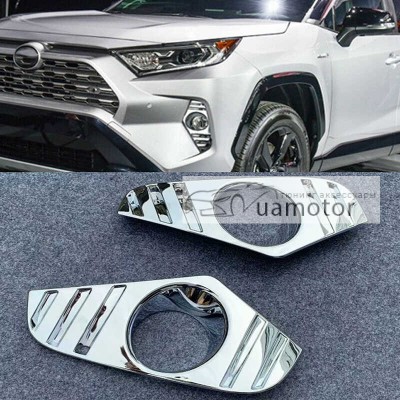 Хром на туманки Toyota Rav4 2019+