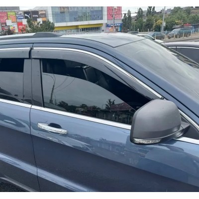 Дефлектори вікон з хром молдингом Jeep Grand Cherokee 2010+ Wellvisors