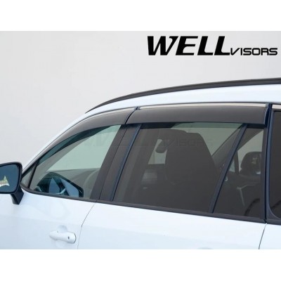 Дефлектори вікон з хром молдингом Toyota Rav4 2019+ Wellvisors