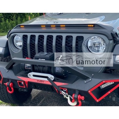 Дефлектор капота AVS Led Jeep Gladiator 