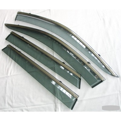 Дефлектори вікон з хром молдингом Subaru Outback 2015-2019 Дефлектори вікон з хром молдингом Subaru Outback 2015-2019