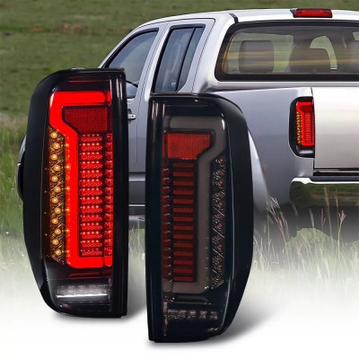Задні Led ліхтарі чорні Nissan Navara D40 Задні Led ліхтарі чорні Nissan Navara D40