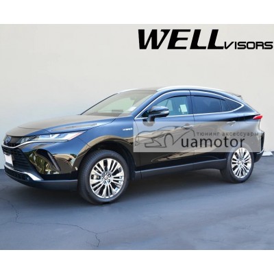 Дефлектори вікон з хром молдингом Toyota Venza 2021+ Wellvisors